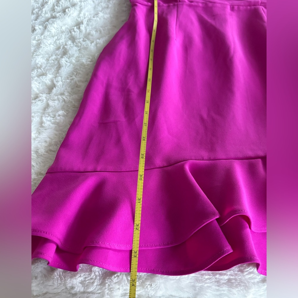 Fuchsia Ruffle Mini Dress - Picture 8 of 10